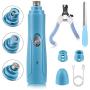 AUSHEN Dog Nail Grinder, Dog Nail Trimmer Clippers Electric Pet Nail Grinder Professional Rechargeable Low Noise Painless Paws Grooming for Small Medium Large Breed Dogs and Cats