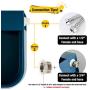 PETLESO Dog Automatic Waterer Bowl, Auto-Fill Water Bowl Outdoor for Cats Dogs Birds Goats, Blue 2L