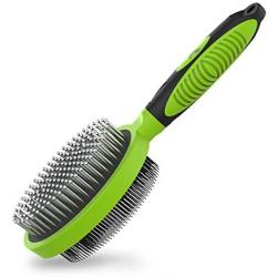 ORFELD Dog Brush Pin and Bristle Brush, Cat Brush 2 Sided Combo Detangling Dog Brush, Dog Brush for Shedding Short Hair, Grooming Large Dog, Pet Grooming Comb, Double-Sided Brush, Grooming Brush