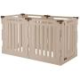Richell Convertible Indoor/Outdoor Pet Playpen, Large, Soft Tan/Mocha