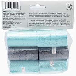 Martha Stewart Pets Waste Bags For All Dogs | 180 Large Unscented Doggie Bags, 12 Rolls of Tear-Resistant Dog Waste Bags