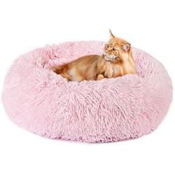 EMUST Round Dog Bed, Cat Beds for Indoor Cats, Fluffy Dog Bed, Anti-Slip Machine Washable-Ped Beds for Cats Small Medium Dogs, Multiple Sizes, Multiple Colors