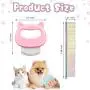 4 Pieces Pet Combs Include 2 Pieces Cat Massage Shell Combs and 2 Pieces 2-in-1 Pet Stainless Steel Grooming Combs Dog Cat Hair Removal Brush Combs for Pet Short and Long Hair