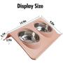NAODONGLI Cat Food Bowls, 15 ° Tilting Cat Bowls Double Cat Food Bowls Transparent Cat Food Bowl Cat Food Bowl Cat Bowls for Cats Puppy Food and Water