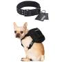 OneTigris Military Dog Collar and Dog Backpack Set, Small Tactical Dog Harness for Camping Walking(Black)