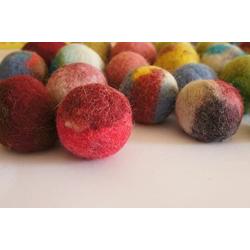 Cat Toy, 5 piece Felted Wool Ball. Handmade From Ecological Wool Made By Kivikis.