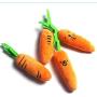 Hiidocat (4 Pack) Plush Squeaky Dog Toy Stuffed Interactive Pet Toys Plush Toy Carrot Set of 4 Pieces Cute Smiling Carrot Plush Chew Squeaker Dog Puppy Cat Vegetable Carrot Sound Voice Plush Toy