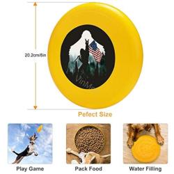 Pet Frisbee Flying Disc Dog Toy - Multifunction American Flag Bigfoot Sasquatch Peace Victory