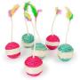 Mikey Store Pet Cat Kitten Toy Rolling Sisal Scratching Cat Toy Funny Kitten Play Dolls