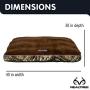 Realtree Camo Deluxe Gusseted Cushion Orthopedic Memory Foam Dog Bed with Accent Piping