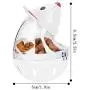 Legendog Small Cat Slow Feeder Cat Food Ball Mice Water Droplet Bone Tumbler Shaped Pet Treat Ball Cat Food Toy Ball Pet Food Ball