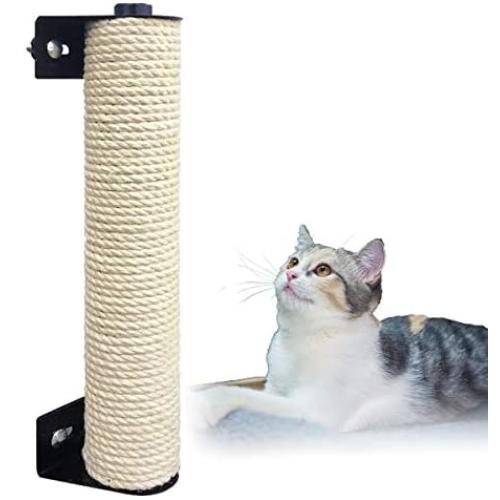 Petter Cat Scratching Post, Sisal Cat Scratcher Climber Wall Cat Scratching Post Cage Mounted Sisal Scratcher for Cats Space-Saving Scratch Post