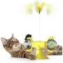 ocijf179 Cat Toy Kit Rotatable Roller Kitten Turntable Game Pet Supplies Round Interactive Cat Toy - Green