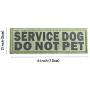 jujupups Glow in Dark and Reflective Dog Patches， Service Dog ，in Training， do not Pet， Tags for Hook and Loop Patches Vests and Harnesses (Service Dog DO NOT PET, 6X2 inch)