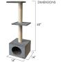 Cloe E Cluzo Two Tiered Cat Tree with Scratching Post