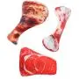3 Pack Dog Squeaky Toys Pet Chewers Interactive Toys Plush Simulation Chicken Leg, Bone and Meat Dog Toys for Small, Medium, Large Dogs