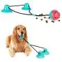 Aophire Suction Cup Dog Toy,Upgraded Dog Chew Double Suction Cup Tug of War Toy Pet Aggressive Chewers Rope Puzzle Toothbrush Molar Bite Squeaky Toys Ball with Food Dispensing and Teeth Cleaning