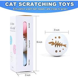 nobrand Moving Fish Ball cat Toys Cat Ball Toys, 3 Pack Cat Dog Bell Ball Moves Toy with Flash Light Cat Catnip Dog LED Ball Cat Scratching Toys Dog Rolling Ball