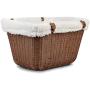 PetSafe Happy Ride Wicker Bicycle Basket for Dogs and Cats - Stylish Weather Resistant Wicker Material - Comfortable, Easy to Clean Soft Liner - Removable Sun Shield Included - Best for Pets up to 13 lb