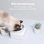 UPSKY Peto Cat Dog Bowl Raised Cat Food Water Bowl with Detachable Elevated Stand Pet Feeder Bowl No-Spill, 0-30°Adjustable Tilted Pet Bowl Stress-Free Suit for Cat Dog (White)