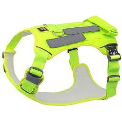 Dog Harness, No-Pull Pet Harness, Adjustable Eva Padded Dog Vest, Reflective No-Choke Pet Velcro Patch Vest with Easy Control Handle