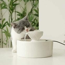 Pet Drinking Ceramic Fountain Water Feeder Cat Automatic Water Dispenser Smart Water Circulation Bowl 2L Dog Water Bottle