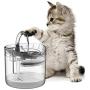 LORDWEY Cat Fountain Pet Dog Water Dispenser,Clear Large Filtered Cats Drinking Fountains 1.8L,Automatic Waterfall Bowl Indoor Gifts Running Jug Round Quiet Clean Great with Faucet Filter Replacement