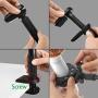 Dog Pet Grooming Table Hair Dryer Stand Holder Hands, Adjustable Flexible Third Arm Hose Tube Holder with Clamp (Black)