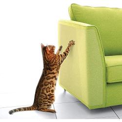 VST Cat Furniture Protector,Cat Anti Scratch Tape Clear Double Sided Tape for Cats Scratching,Couch Protector from Cats,Cat Scratch Deterrent Training Tape Sheets,XL Large 17'' x 12'' 10 PCS No Pins
