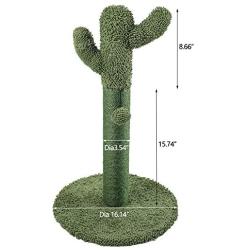 Catinsider 25.6'' Cactus Cat Scratching Post with Dangling Ball