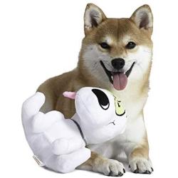 Nickelodeon for Pets Rockos Modern Life Rocko Figure Plush Dog Toy - 6 Inch Grey, Blue and Purple Squeaky Dog Toy for All Dogs - Nickelodeon Toys for Dogs, Squeak Dog Toy (FF15302)