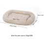 Neekor Plush Bolster Pet Bed, Crate Mat, Deep Sleeping Luxury Shag Fuax Fur Rectangle Sofa Cuddler for Dog and Cat