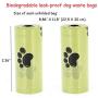 GOGO HUANG Dog Poop Waste Bag Holder Dispenser Portable Felt Cloth Pet Poop Bag Holder with 2 Rolls Earth-Friendly Doggie Poop Bags