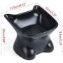 JUILE YUAN Raised Cat Food Bowl, Elevated Slanted Kitten Bowl, Cat Dish Bowl, Ceramic Cat Pet Feeding Bowl – Stable and Sturdy Design – Comfortable and Safe Eating – Easy to Clean