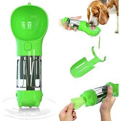 QPQEQTQ Dog Water Bottle Multifunctional Leakproof Portable Dog Bowl Water Bottle for Pets Outdoor Walking, Hiking, Travel Food Grade Plastic BPA Free