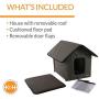 K&H Pet Products Outdoor Kitty House Cat Shelter (Unheated) Olive 18 X 22 X 17 Inches