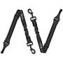 SlowTon 2 Pack Dog Seat Belt, Latch Bar Attachment Dog Car Seatbelt Metal Buckle Vehicle Seatbelt for Small Medium Large Dogs Elastic Belt Tether for Dog Harness Adjustable Pet Safety Leads