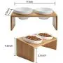 Lollimeow Pet Elevated Dog and Cat Wooden Rack Pet Feeder, Raised Stand Comes with Two Ceramic Bowls Lollimeow Pet Elevated Dog and Cat Wooden Rack Pet Feeder, Raised Stand Comes with Two Ceramic Bowls