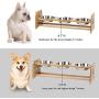 X-ZONE PET Raised Pet Bowls for Cats and Dogs, Adjustable Bamboo Elevated Dog Cat Food and Water Bowls Stand Feeder with 2 Stainless Steel Bowls and Anti Slip Feet