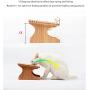 Smith Chu Premium Elevated Pet Bowls, Raised Dog Cat Feeder Solid Bamboo Stand with Ceramic Food Feeding Bowl - Cute Kitty Bowl for Cats and Puppy