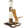 PARTYSAVING PET Palace Cat Claw Scratching Sisal Post for Kittens and Cats with Toy Mouse 19-inch / 32-inch Tall