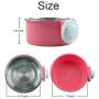 Lucky Interests Crate Dog Bowl, 2-in-1 Plastic Bowl & Stainless Steel Bowl Removable Hanging Food & Water Feeder Cage Bowl Coop Cup for Cat, Puppy, Birds, Parrot, Guinea Pigs