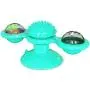 Eoncore Windmill Cat Toys Cat Scratcher Toothbusher Rolling Kitten Toys with Suction Cup Indoor Pet Toys Build-in Detachable Spinning Led Light