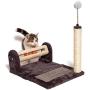PGFUN 3 in 1 Cat Scratching Post Sisal Cat Scratch Pad & Post Interactive Cat Toy with Catnip Cat Claw Scratcher for Small Cats and Kittens