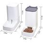 Automatic Pet Cat Dog Food Water Dispenser and Feeder in Set 3.8L, Gravity Waterer Food Bowl Water Drinking Fountain Self-Dispensing for Small Medium Pets Cats Dogs Puppy Kitten