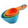 YhwangX Pet Food Scoops 4 Sizes Multi-purpose Plastic Measuring Cup Multicolor Utility Scoops Set for Dog Cat Food Set of 4