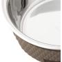 PetRageous 16016 Kona Stainless-Steel Non-Slip Dishwasher Safe Dog Bowl 3.75-Cup 6.75-Inch Diameter 2.5-Inch Tall for Medium and Large Dogs and Cats 30-Ounce, Taupe