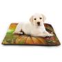 Small Dog Bed Puppy Pads Happy Thanksgiving Cornucopia With Pumpkin Fruit Dog Cat Bed Mat Washable Durable Pet Mattress For Dogs Cats Kitten Puppies Sleeping Cages Kennel Indoor Outdoor Indestructible