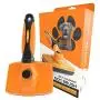 Mighty Paw Dog Grooming Brush | Durable Self-Cleaning Pet Brush. 100% Stainless Steel Soft Bent Bristles. Great for Removing Hair, Mats, & Tangles. Soft Ergonomic Handle for Extra Comfort
