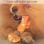 FAMKIT Durable Lizard-Pattern Safe Pet Dog Puppy Grinding Teeth Biting Toy(Yellow)